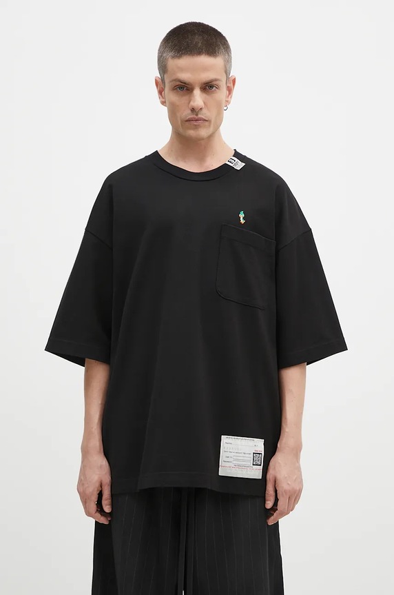 Maison MIHARA YASUHIRO cotton t-shirt Duck Embroidery relaxed black A13TS631