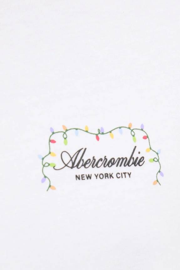 Bavlněné tričko Abercrombie & Fitch KI123.4189.100 bílá