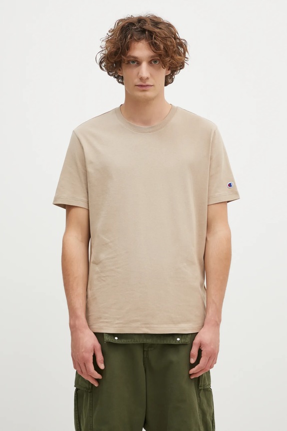 Pamučna majica Champion Crewneck regular zelena 220713