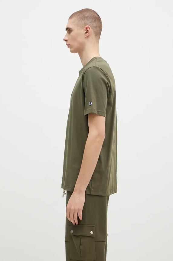 Champion cotton t-shirt Crewneck 220713 green AW24