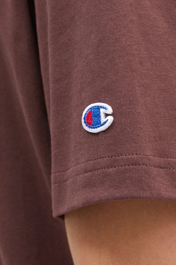 Champion t-shirt in cotone Crewneck marrone 220713
