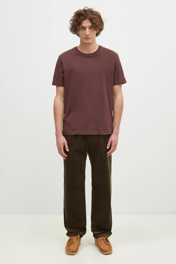 Champion t-shirt in cotone Crewneck 220713 marrone