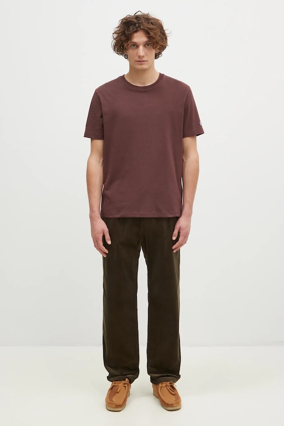 Champion t-shirt in cotone Crewneck 220713 marrone
