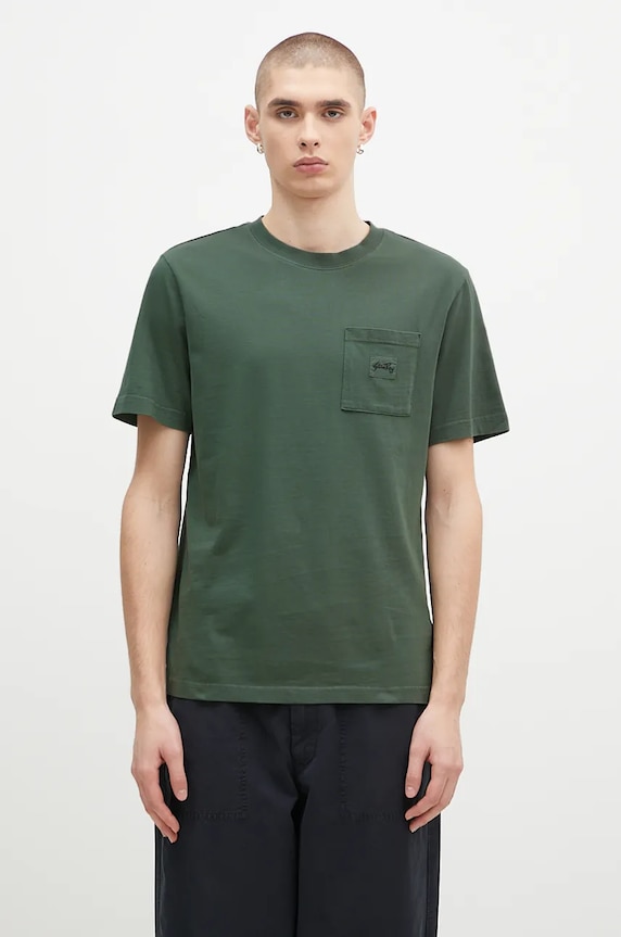 Bavlněné tričko Stan Ray regular zelená AW2400409