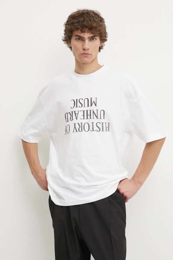 Bavlnené tričko Études Studio biela H24MCTSH141