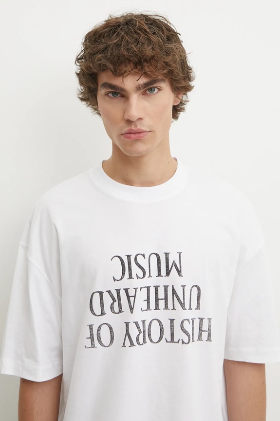 Bavlnené tričko Études Studio H24MCTSH141 biela