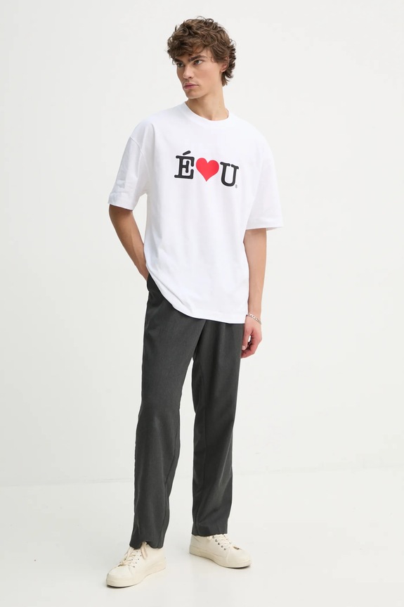 Бавовняна футболка Études Studio H24MMTSH138 білий AW24