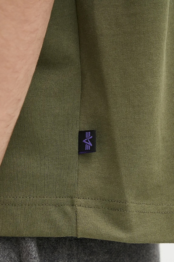 Alpha Industries cotton t-shirt Heavy T UV green 146503UVF