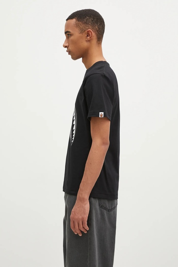 A Bathing Ape cotton t-shirt Shark 1K80110003 black AW24