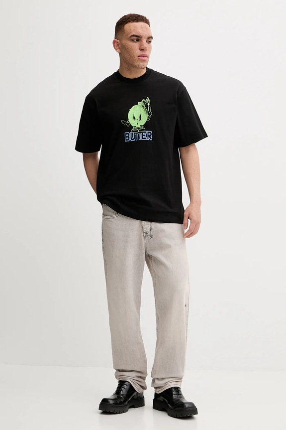 Butter Goods tricou din bumbac Bomb Tee BG243100 negru AW24