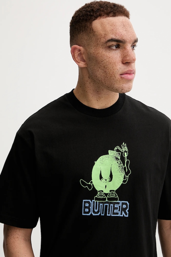 Butter Goods tricou din bumbac Bomb Tee negru BG243100