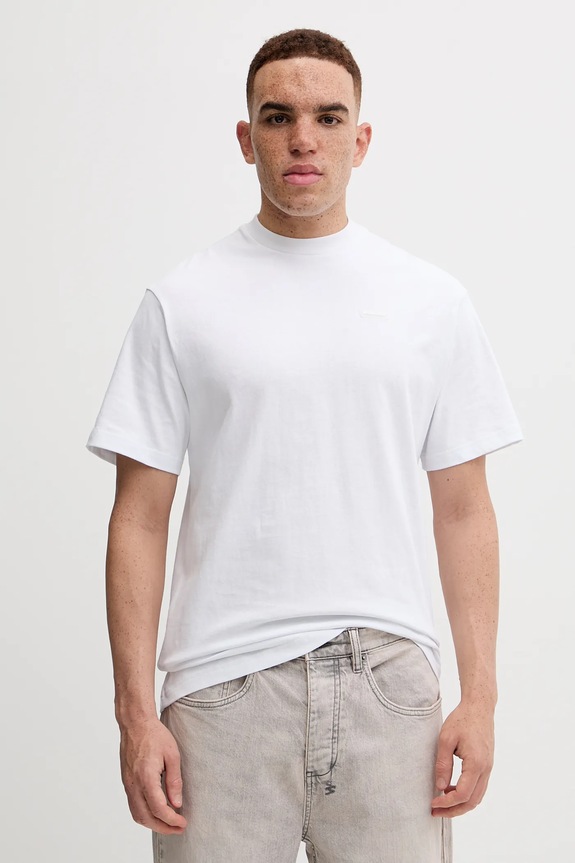 Butter Goods tricou din bumbac Basic Tee uni alb BG243110