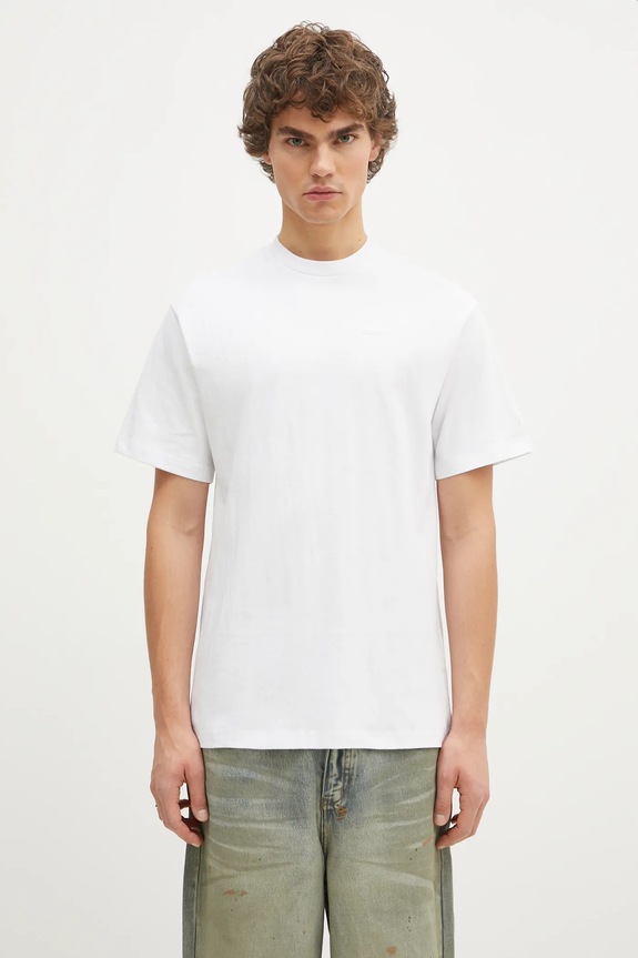 Butter Goods t-shirt bawełniany Basic Tee gładkie biały BG243110