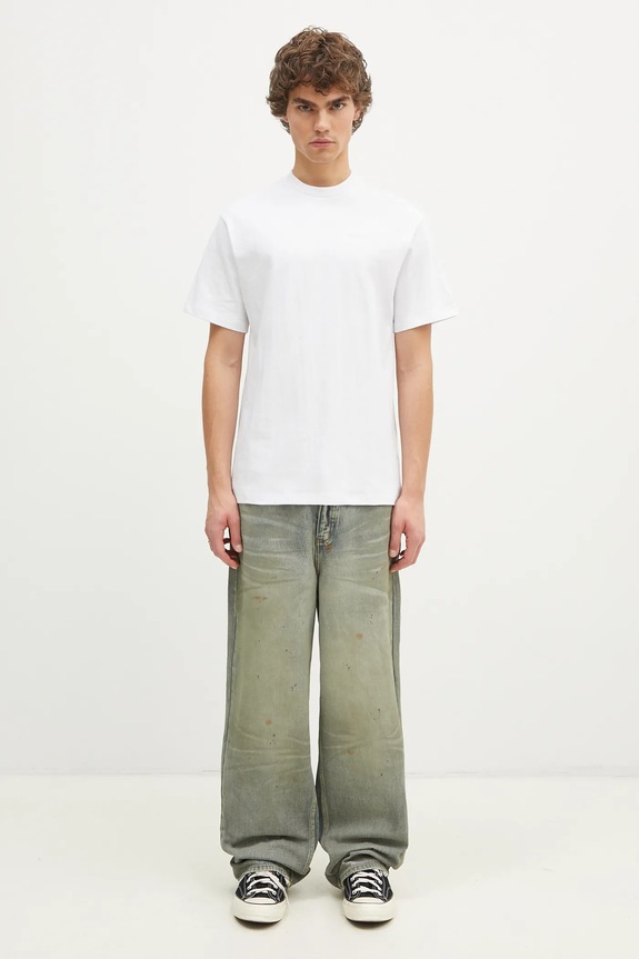 Butter Goods t-shirt bawełniany Basic Tee BG243110 biały