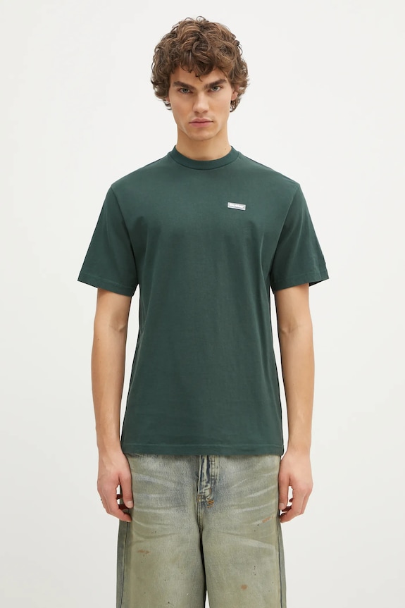Хлопковая футболка Butter Goods Basic Tee гладкий зелёный BG243110