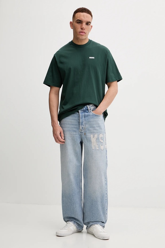 Bavlnené tričko Butter Goods Basic Tee BG243110 zelená AW24