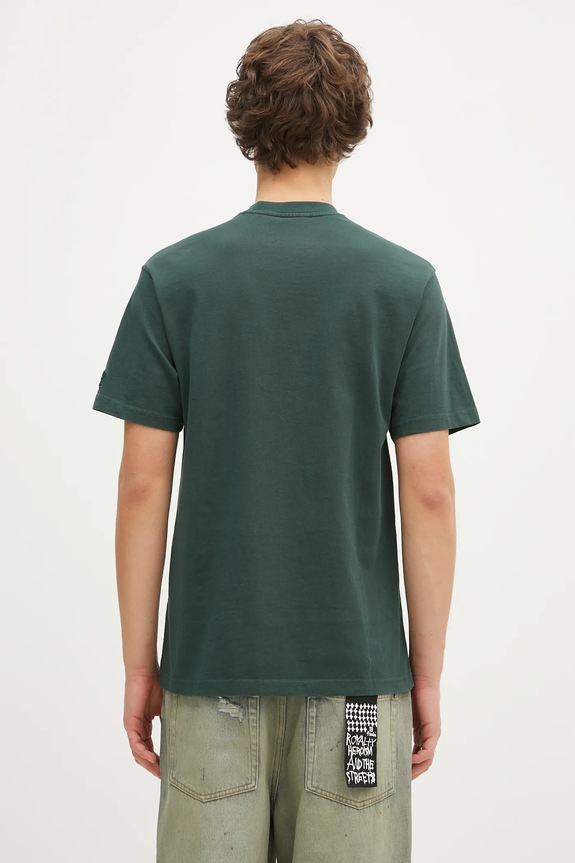 Одежда Хлопковая футболка Butter Goods Basic Tee BG243110 зелёный
