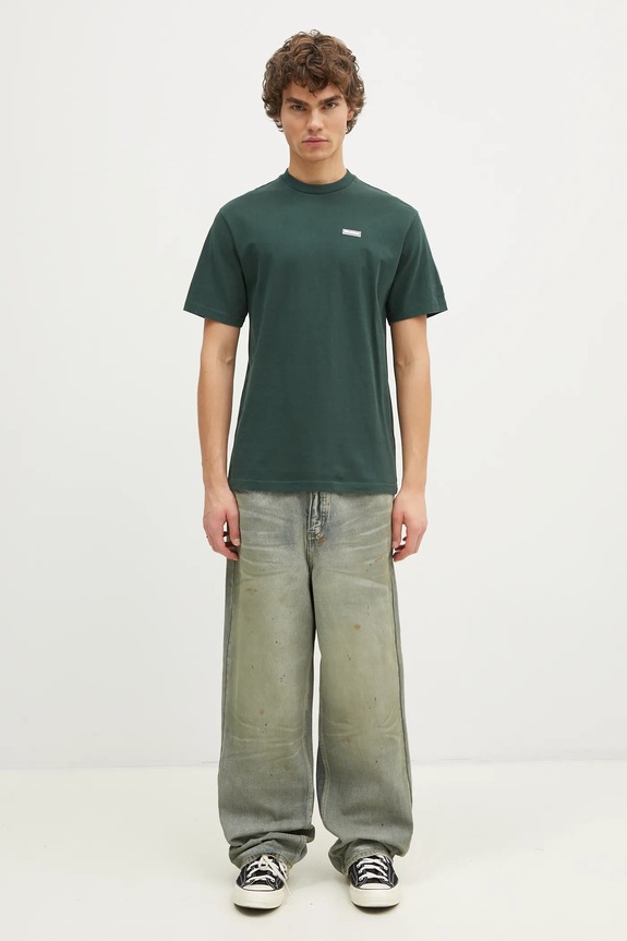Хлопковая футболка Butter Goods Basic Tee BG243110 зелёный