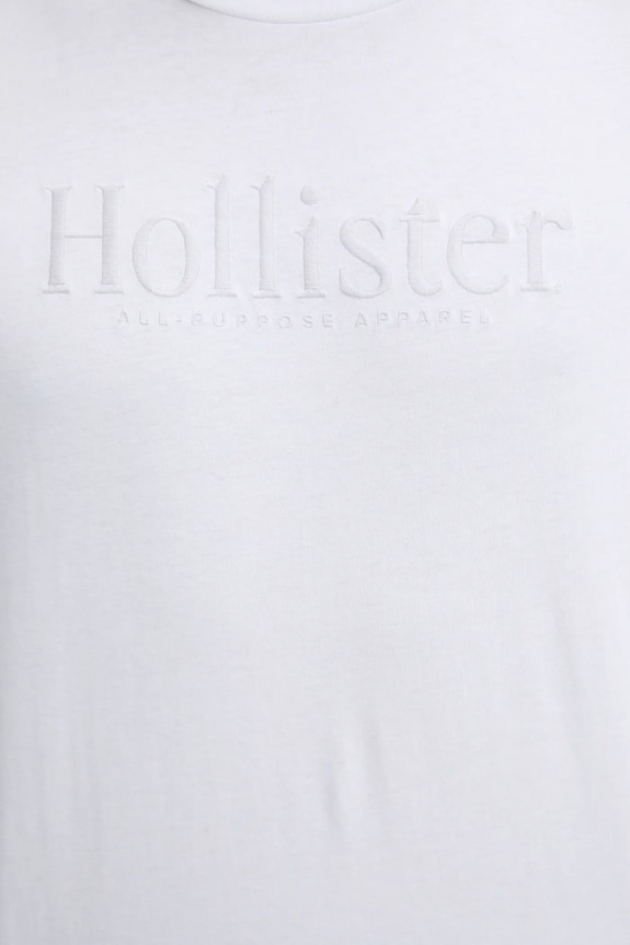 Памучна тениска Hollister Co. KI323.4213.100 бял