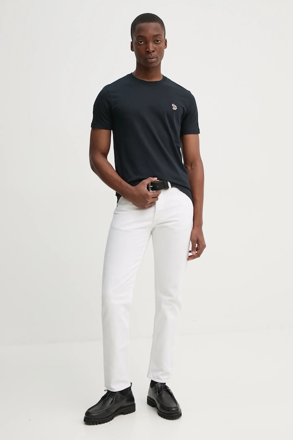 Bavlnené tričko PS Paul Smith M2R.010R.KZEBRA tmavomodrá SS25