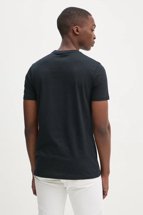 Oblečenie Bavlnené tričko PS Paul Smith M2R.010R.KZEBRA tmavomodrá