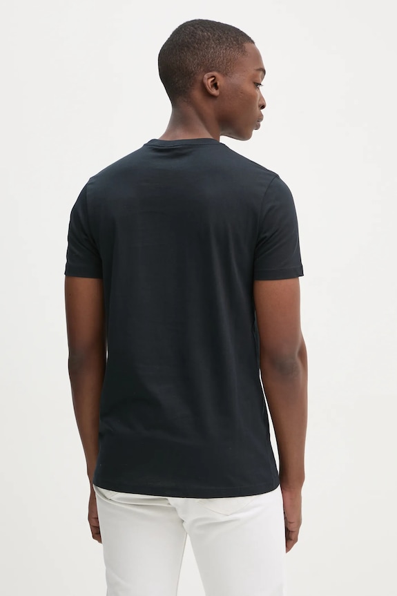 Oblečenie Bavlnené tričko PS Paul Smith M2R.010R.KZEBRA tmavomodrá