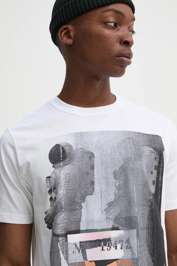 Bavlněné tričko PS Paul Smith bílá M2R.011R.PP5086