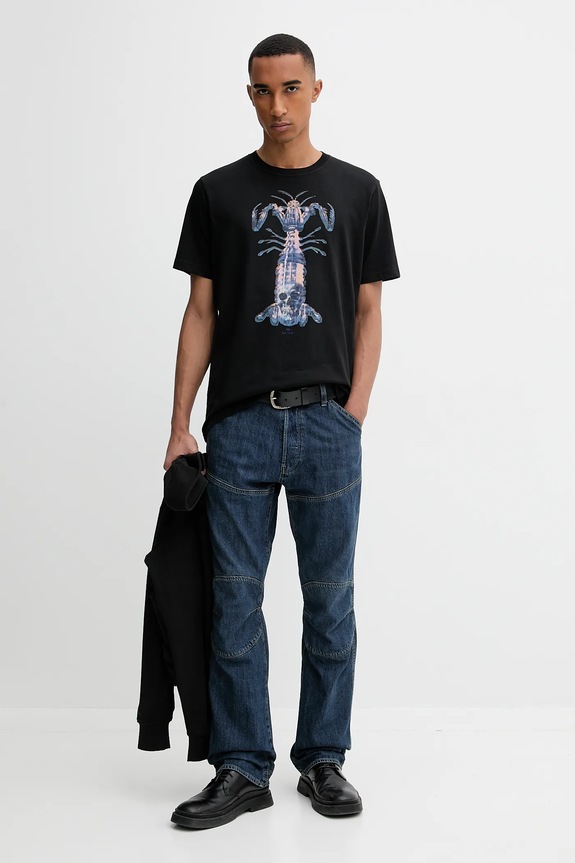 Bavlnené tričko PS Paul Smith M2R.011R.PP5087 čierna SS25