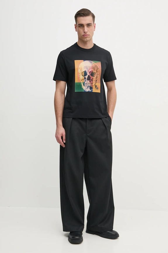 Bavlnené tričko PS Paul Smith M2R.220X.PP4703 čierna SS25