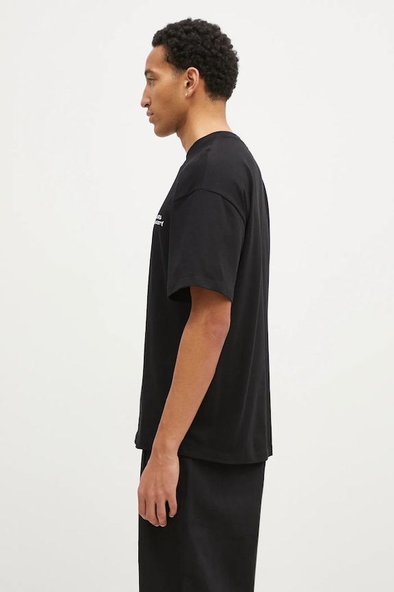 Памучна тениска Flowers for Society Basic FFSAPP123 черен AW24