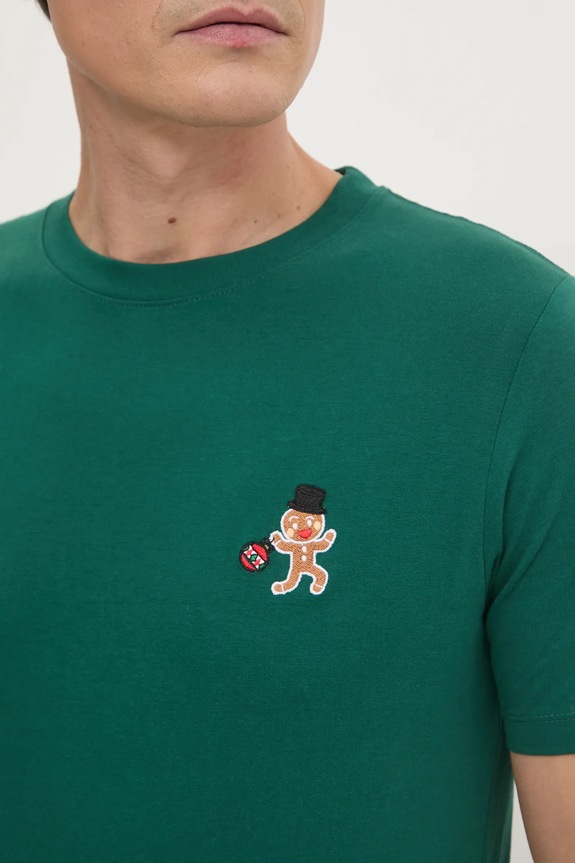 Lindbergh pamut póló 30.400313.DKGREEN zöld