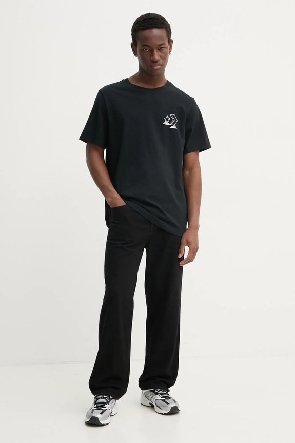 Converse t-shirt bawełniany 10027195.A01 czarny SS25