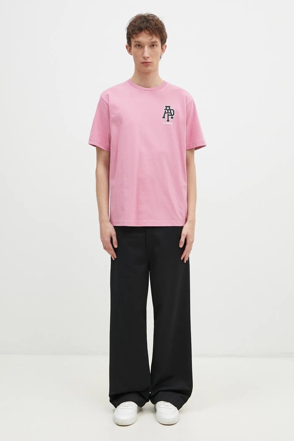 Бавовняна футболка AAPE Basic AAPTEM1562XXN рожевий