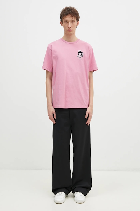 Бавовняна футболка AAPE Basic AAPTEM1562XXN рожевий