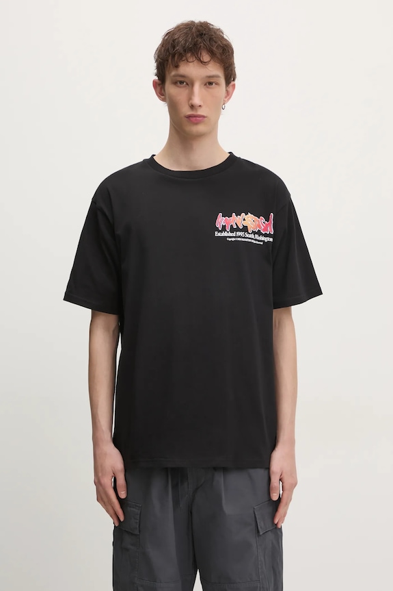 Manastash cotton t-shirt Citee Paint Logo cotton black 7924234004