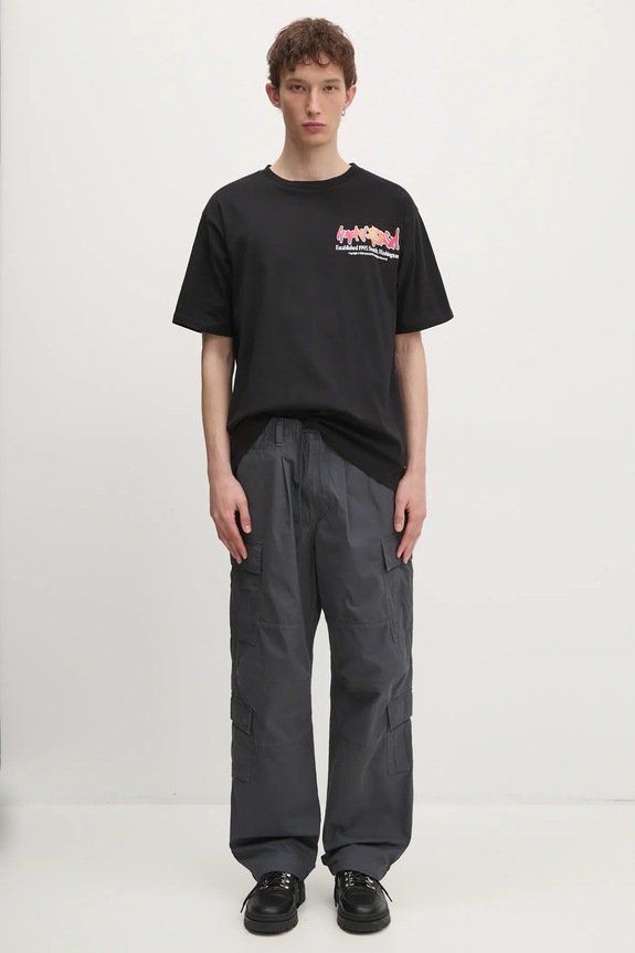 Manastash cotton t-shirt Citee Paint Logo black 7924234004