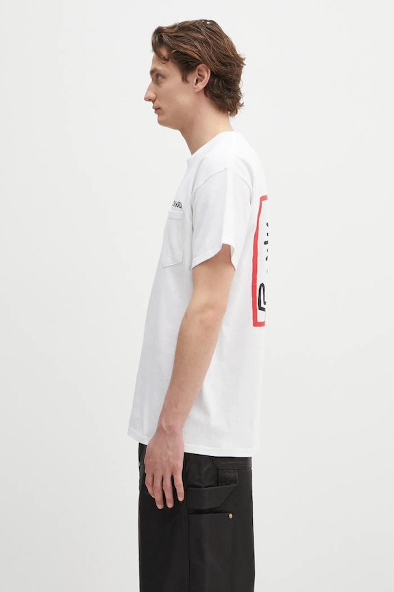 Wacko Maria tricou din bumbac x Keith Haring KH.WM.TEE01 alb AW24