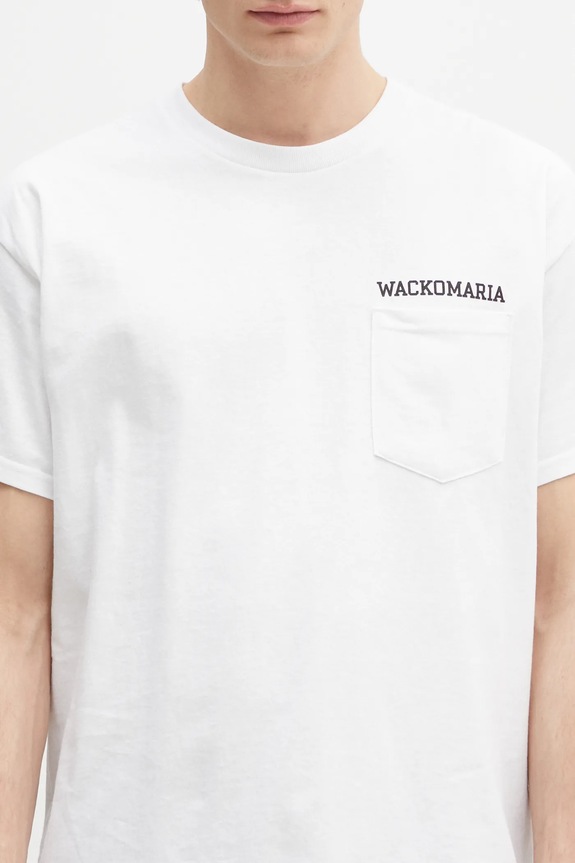 Wacko Maria tricou din bumbac x Keith Haring alb KH.WM.TEE01
