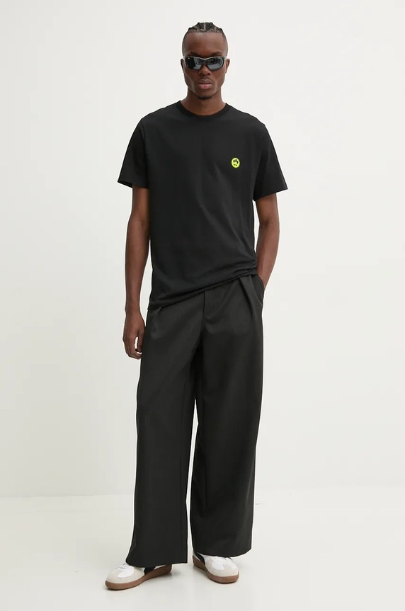 Barrow t-shirt bawełniany czarny F4BWUATH139