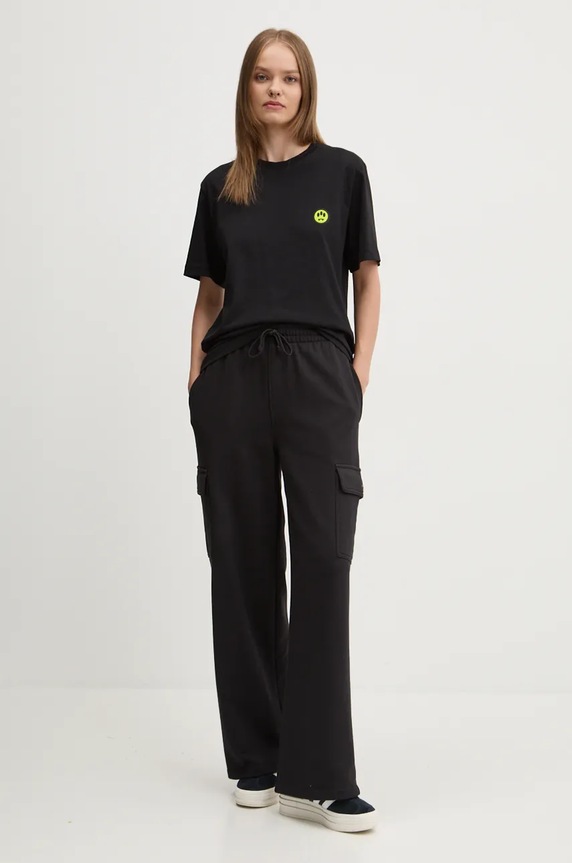 Barrow t-shirt bawełniany F4BWUATH139 czarny