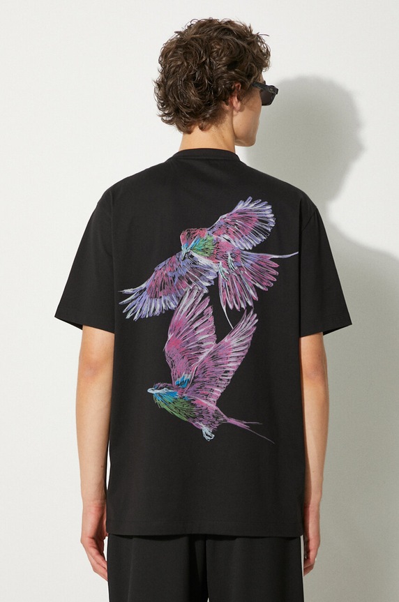 Bavlněné tričko Y-3 Graphic Tee IW2472 černá AW24
