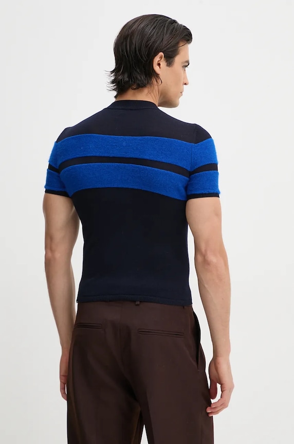 Sunnei sweter wełniany granatowy RTWXKNW003