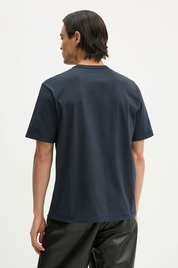 Sunnei tricou din bumbac bleumarin RTWXJER016