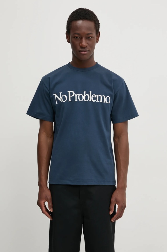 No Problemo cotton t-shirt SS Tee relaxed navy NP60002.02