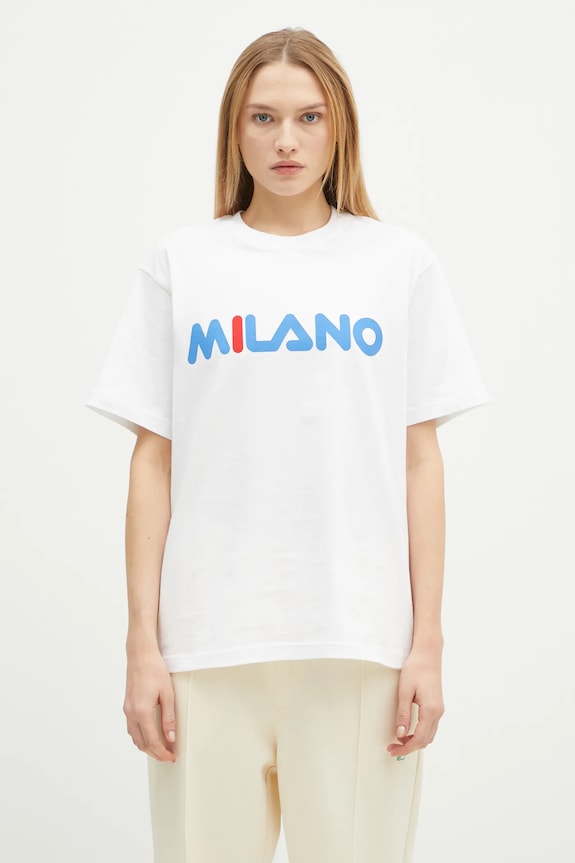 FILA+ t-shirt in cotone Milano slim bianco 42FW24TT01523C007