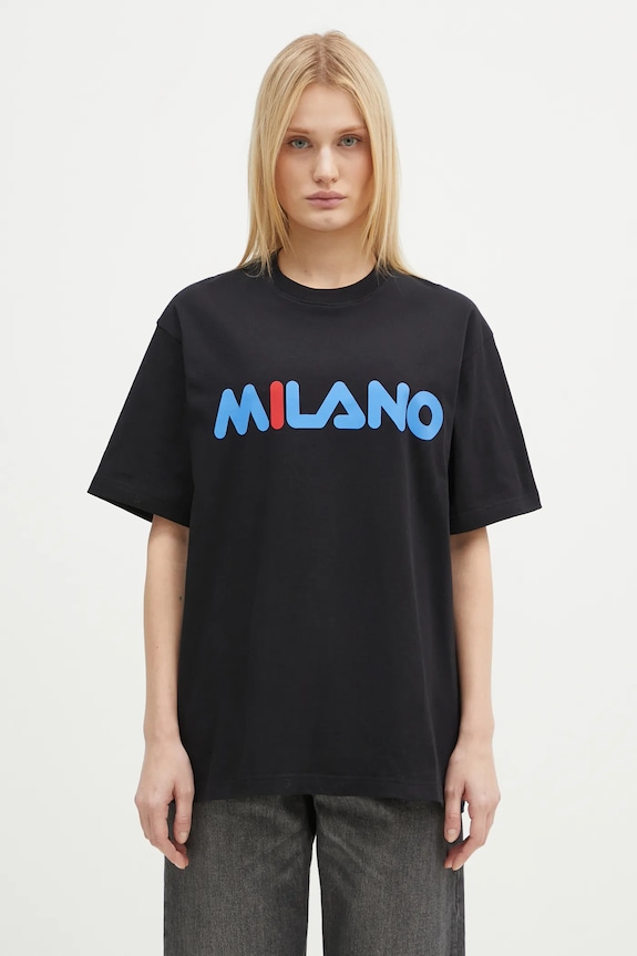 Bavlněné tričko FILA+ Milano 42FW24TT01523C901 černá AW24