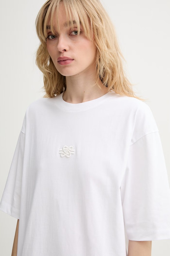 Filling Pieces tricou din bumbac Boxy Embroidered 74413791901