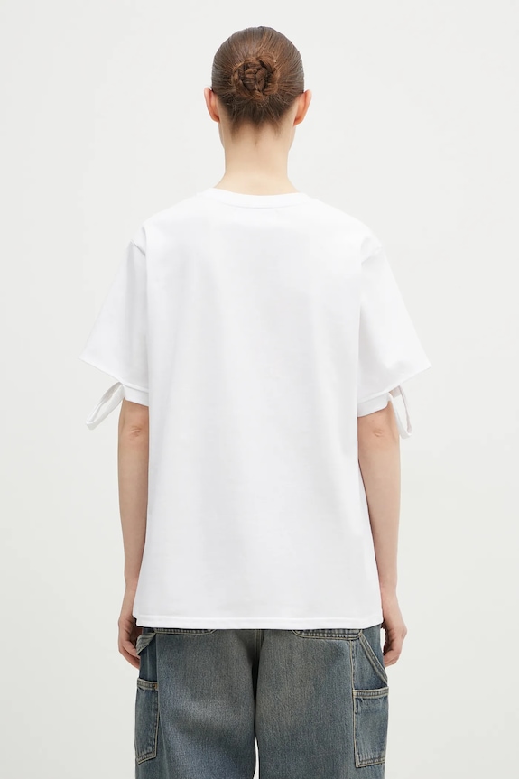 Îmbrăcăminte Fiorucci tricou din bumbac Distressed M01FMTSH101CJ01WH06 alb