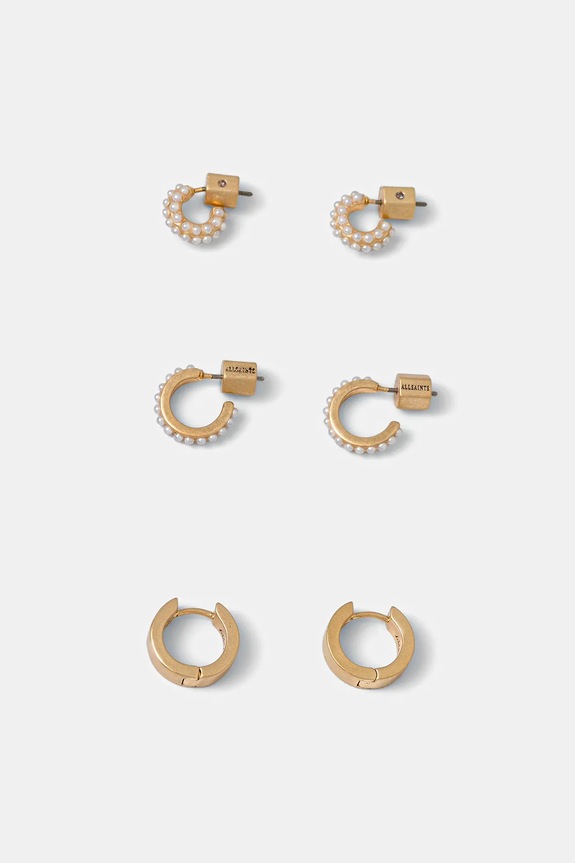 Σκουλαρίκια AllSaints 3-pack 3-pack χρυσαφί 37527051BRS711