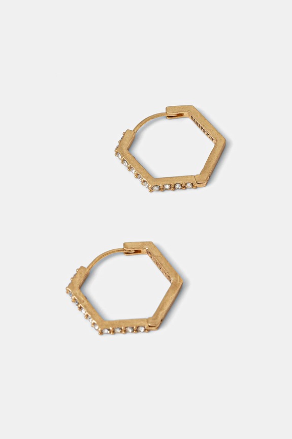 Σκουλαρίκια AllSaints ζιρκόνια χρυσαφί 37527084BRS711